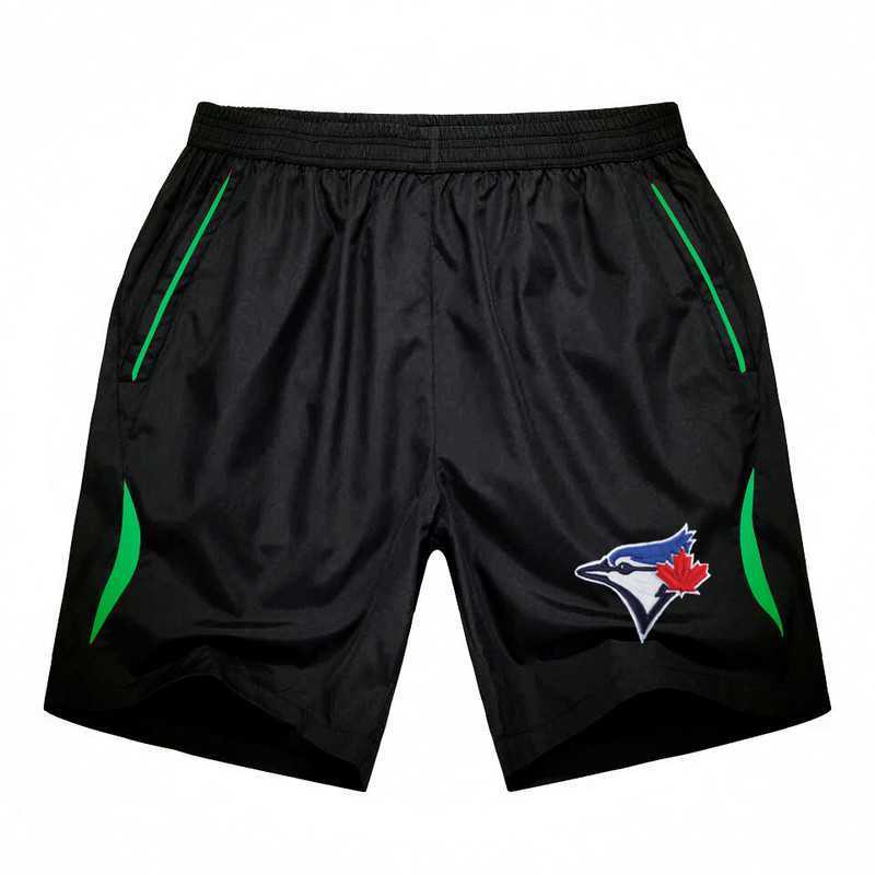 Men's Toronto Blue Jays Black Green Stripe MLB Shorts,We sell and wholesale Men's Toronto Blue Jays Black Green Stripe MLB Shorts on line form chian!